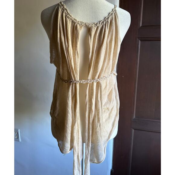 RISTO BIMBILOSKI | Boho Cream Cotton Crochet Tie Back  Bohemian Festival | Small - Picture 4 of 7